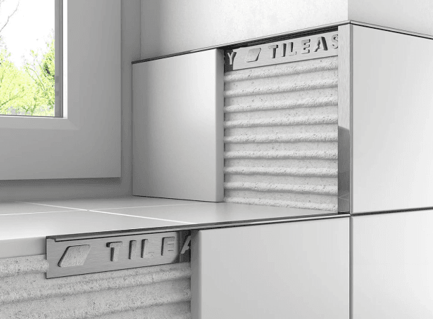 Tileasy Square Edge Metal Trim -Chromes/Stainless Steel