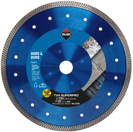 Hard Materials Turbo Viper Diamond Blade TVH 250 SuperPro