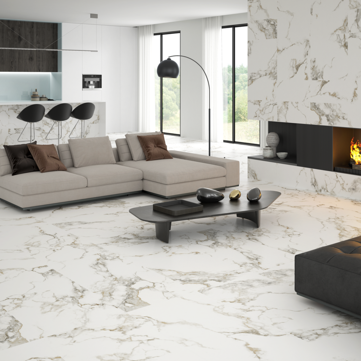 Varenna White Carrara Collection